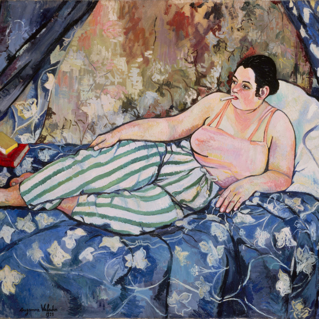 Suzanne Valadon: Das Blaue Zimmer von Marie Clementine (1923) Suzanne Valadon: Das Blaue Zimmer von Marie Clementine (1923)